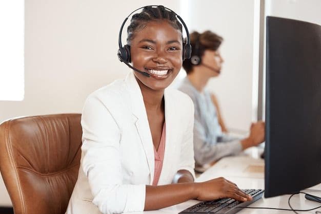 Professional candidate smiling